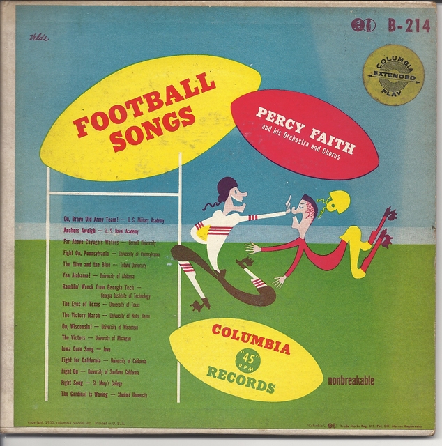 1950 FOOTBALL online SONGS Percy Faith Victrolla set C-214